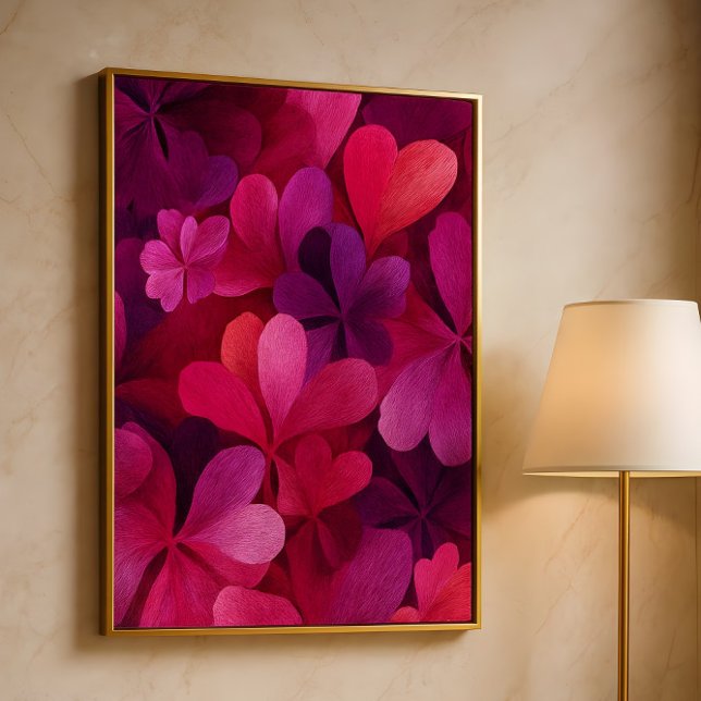 Heart Petal Abstract.Romantic Floral Valentine art Poster (Von Creator hochgeladen)