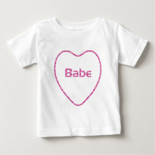 Heart Pink Diamond Glitzer: Babe Design 1 Baby T-shirt