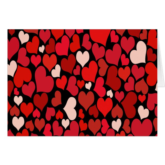 Heart Print Happy Valentines Day (Vorderseite (Horizontal))