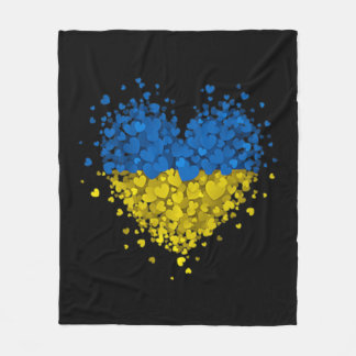 Heart Puzzle Ukraine Liebe Ukraine Ukrainische Fla Fleecedecke