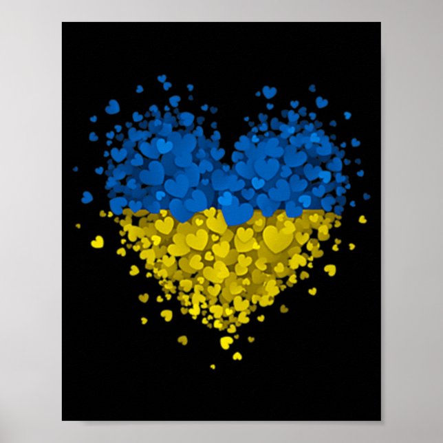 Heart Puzzle Ukraine Liebe Ukraine Ukrainische Fla Poster (Vorne)