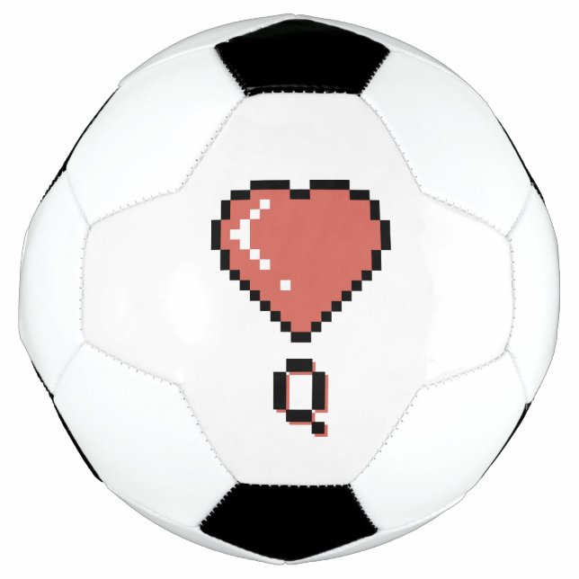 Heart Queen Black Kontur Fußball (Vorderseite)