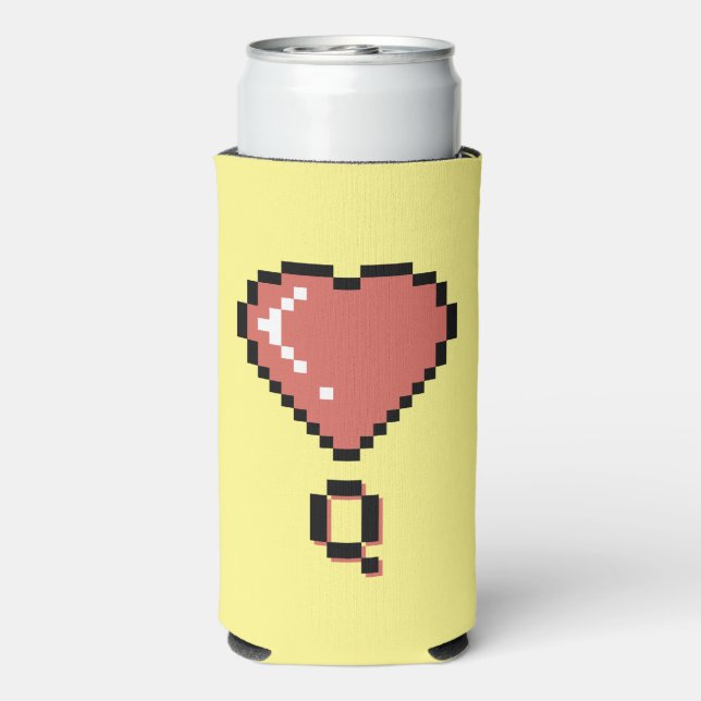 Heart Queen Black Kontur Selters Dosenkühler (Seltzer Rückseite)