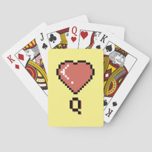 Heart Queen Black Kontur Spielkarten