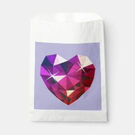 Heart Red and Purple Gemstone  Geschenktütchen