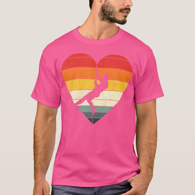 Heart Rock Climber Bouldering Outdoor Climbing T-Shirt (Vorderseite)