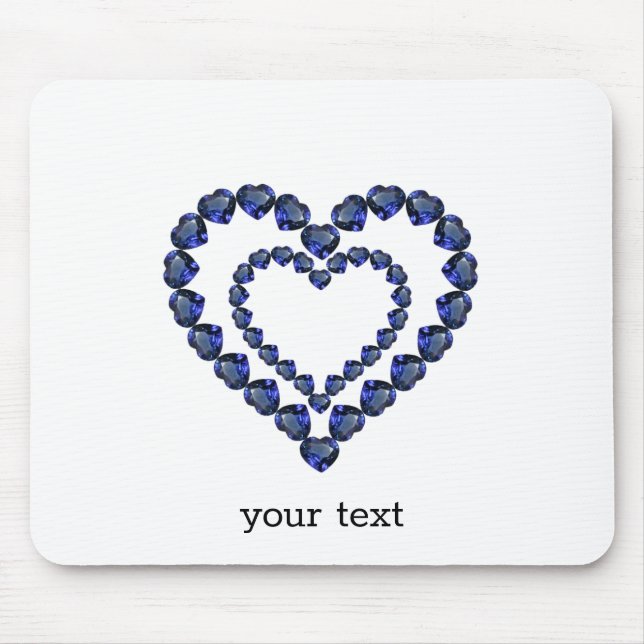 Heart Sapphire Gemstone Mousepad (Vorne)