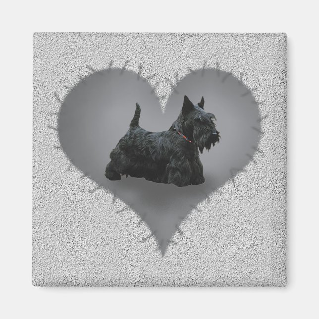 Heart Scottie Magnet (Vorne)