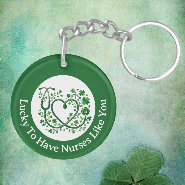 Heart Shamrock Stethocope Lucky to Have Nurses (Créateur téléchargé)