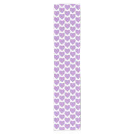 Heart Shape Plaid Pink Purple Table Runner Kurzer Tischläufer
