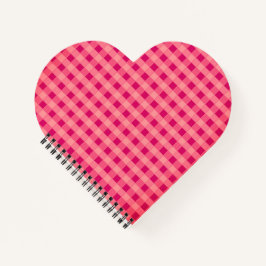 Heart Shaped Checked Tablecloth Pattern Notizbuch