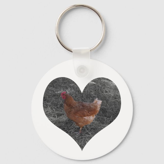 Heart Shaped Chicken Schlüsselanhänger (Vorderseite)