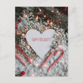 Heart-shaped Christmas card Feiertagspostkarte