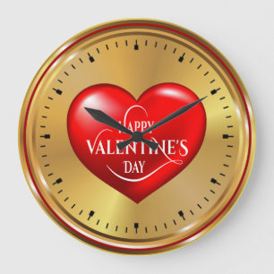 Heart Shaped Design Large Clock Große Wanduhr