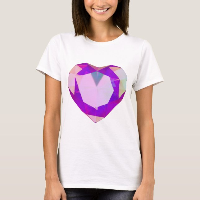 Heart shaped diamond t Shirt (Vorderseite)