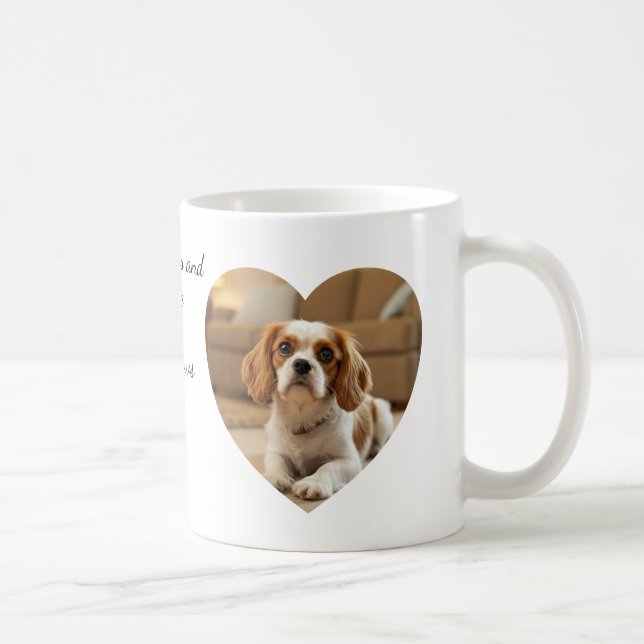 Heart-Shaped Dog Design – “Happiness on Four Paws” Kaffeetasse (Rechts)