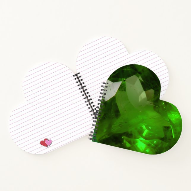 Heart‑Shaped Emerald Notizbuch (Innenseite)