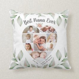 Heart Shaped Foto Collage Best Nana Ever Kissen