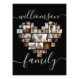 Heart Shaped Foto Collage Familienskript