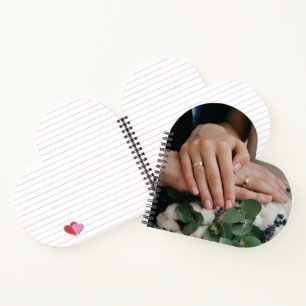 Heart Shaped Foto Wedding Journal - Personalisiert Notizbuch