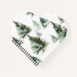 Heart Shaped Holiday Notebook - Fir Tree Edition Notizbuch