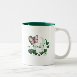 Heart-Shaped Leaves Bouquet Two-Tone Coffee Mug Zweifarbige Tasse