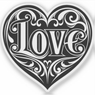 Heart Shaped Liebe Vinyl Aufkleber