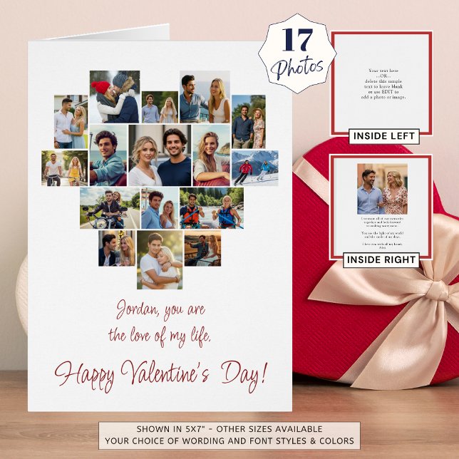 Heart Shaped Photo Collage Custom Valentines Day (Von Creator hochgeladen)