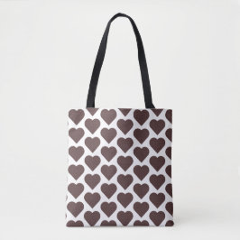 Heart Shaped Plaid Brown Blue Tasche
