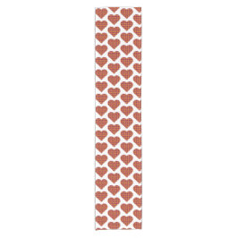 Heart Shaped Plaid Orange Burgundy Table Runner Kurzer Tischläufer