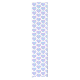 Heart Shaped Plaid Pink Blue Pastel Table Runner Kurzer Tischläufer