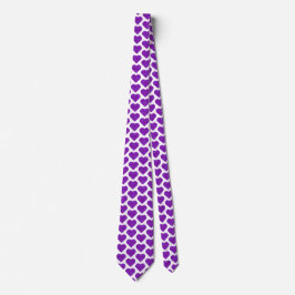 Heart Shaped Plaid Purple Pink Black Neck Tie Krawatte