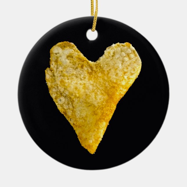 Heart Shaped Potato Chip Keramik Keramik Ornament (Vorne)