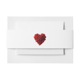 Heart Shaped Red Roses-Wedding- Einladungsbanderole
