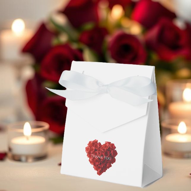 Heart Shaped Red Roses-Wedding Thank you Geschenkschachtel (Heart Shaped Red Roses-Wedding Thank you Favor Boxes)