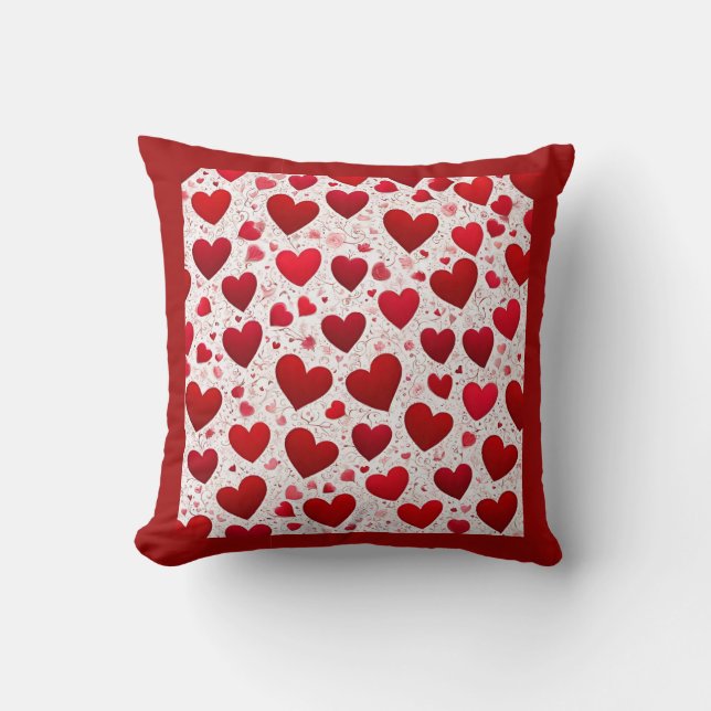 Heart Shaped Red Valentine Kissen (Vorderseite)