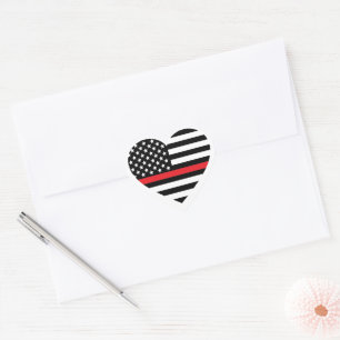 Heart Shaped Sticker für Fire Support Flag