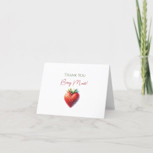 Heart Shaped Strawberry Vielen Dank Dankeskarte
