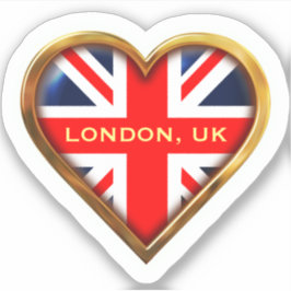 Heart Shaped Union Jack Aufkleber