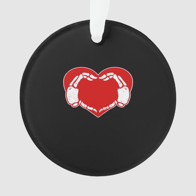 Heart Skeleton mains gothique Valentine Rouge clas (devant)