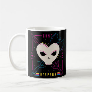 Heart Skull Eat Game Die Gaming Kaffeetasse