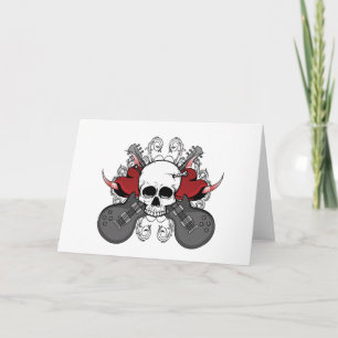 Heart Skull Guitar Feiertagskarte
