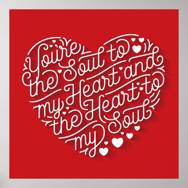 Heart Soul Square Poster (24x24) (Vorne)