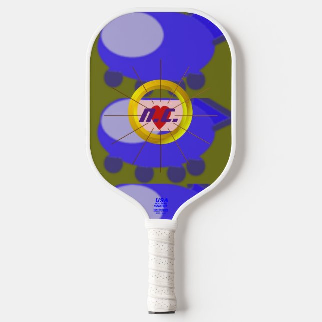 Heart Spaceship Modernes Pickleball Paddle (Vorderseite)