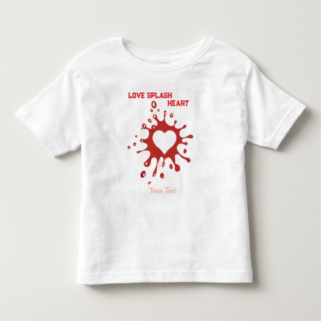 Heart Splash Art – Creative Love Expression Design Kleinkind T-shirt (Vorderseite)