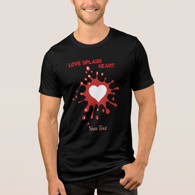 Heart Splash Art – Creative Love Expression Design Tri-Blend Shirt (Vorderseite)