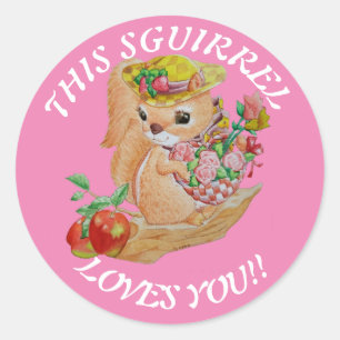 Heart Stickers Girls Valentine's Day Sticker.