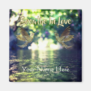 Heart Stream - Colibris Dorés Magnet