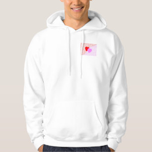 Heart Surprise Herren Weißer Reißverschluss Hoodie