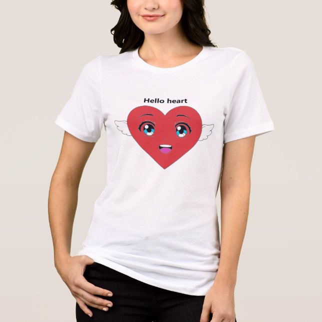 Heart T-shirt Tri-Blend Shirt (Vorderseite)